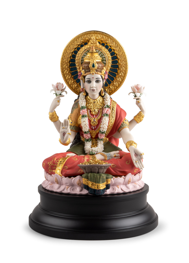 Lladro Goddess Lakshmi Sculpture Limited Edition