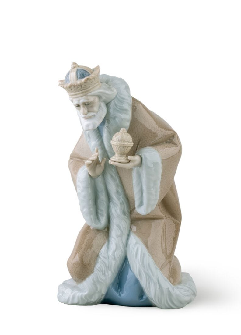 Lladro King Melchior Nativity Figurine II