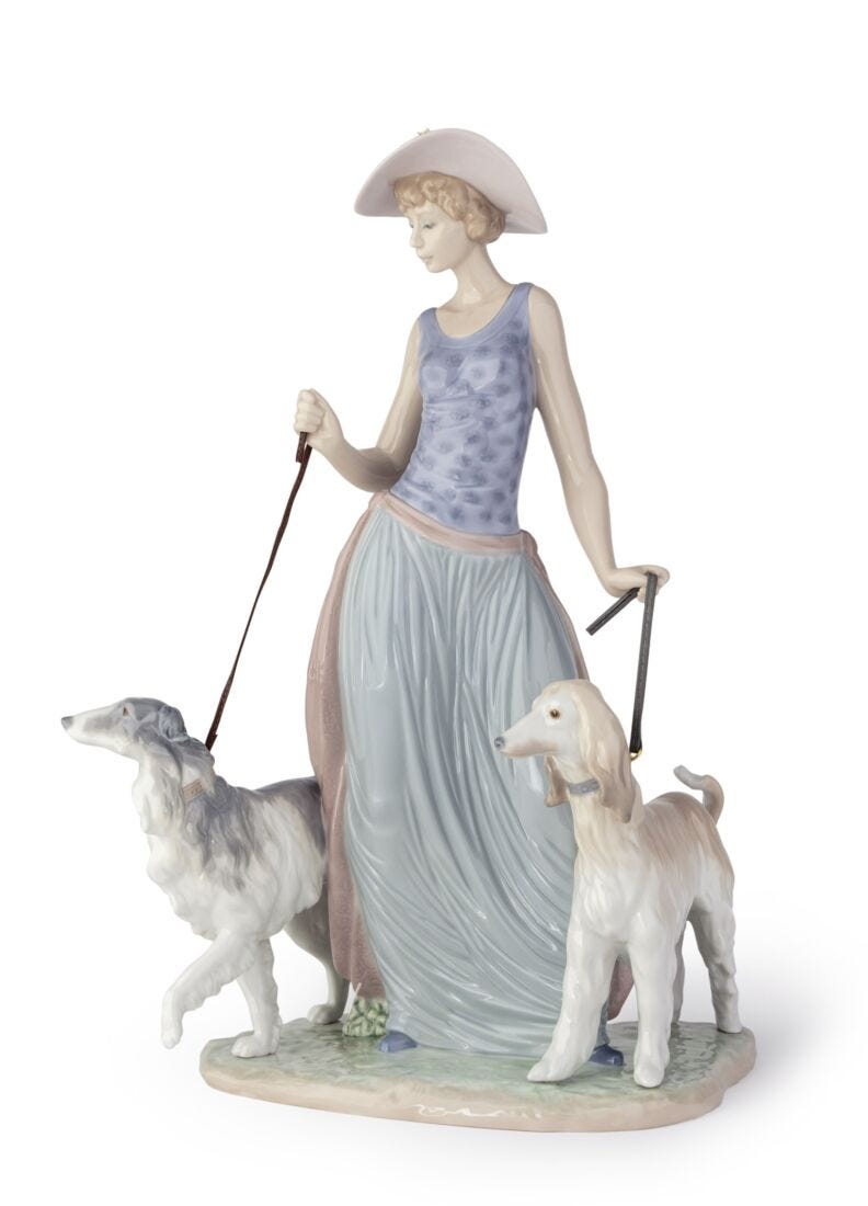 Lladro Elegant Promenade Woman Figurine