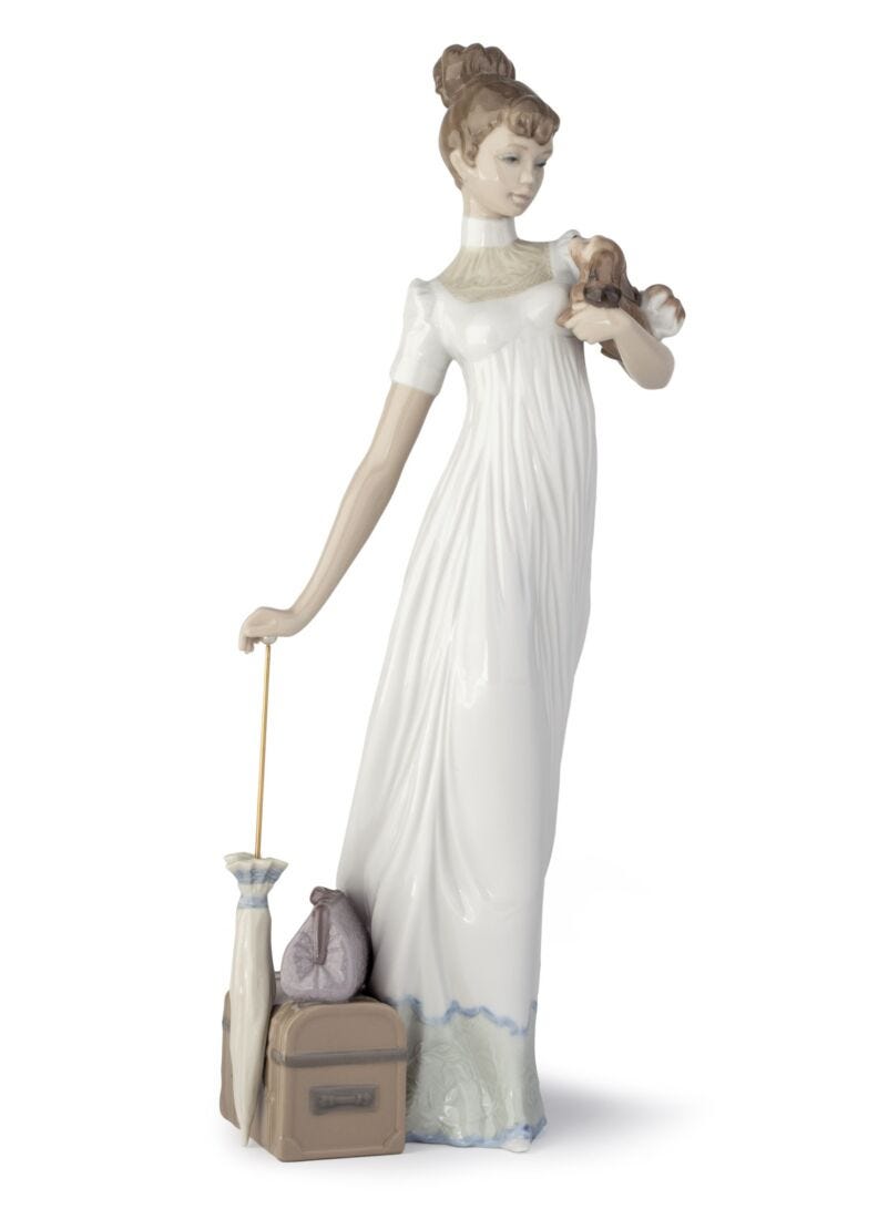 Lladro Traveling Companions Woman Figurine