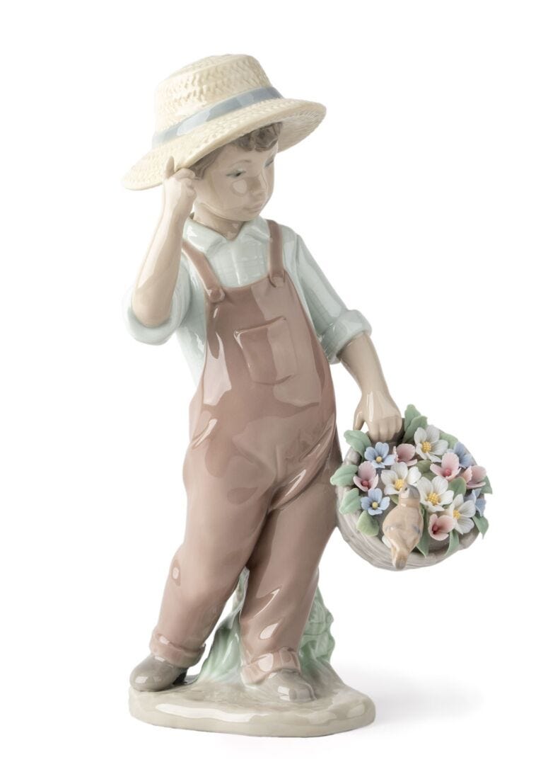 Lladro My Happy Friend Boy Figurine