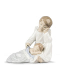 Lladro My Guardian Angel Blue Figurine