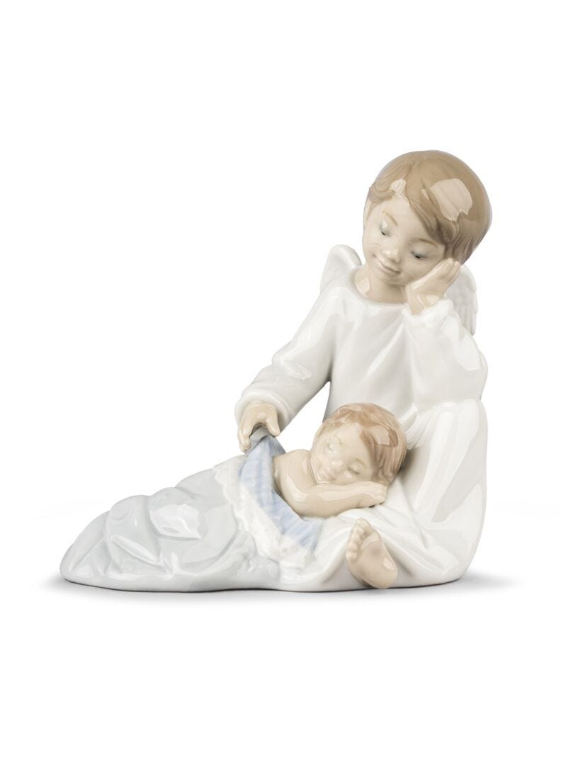 Lladro My Guardian Angel Blue Figurine