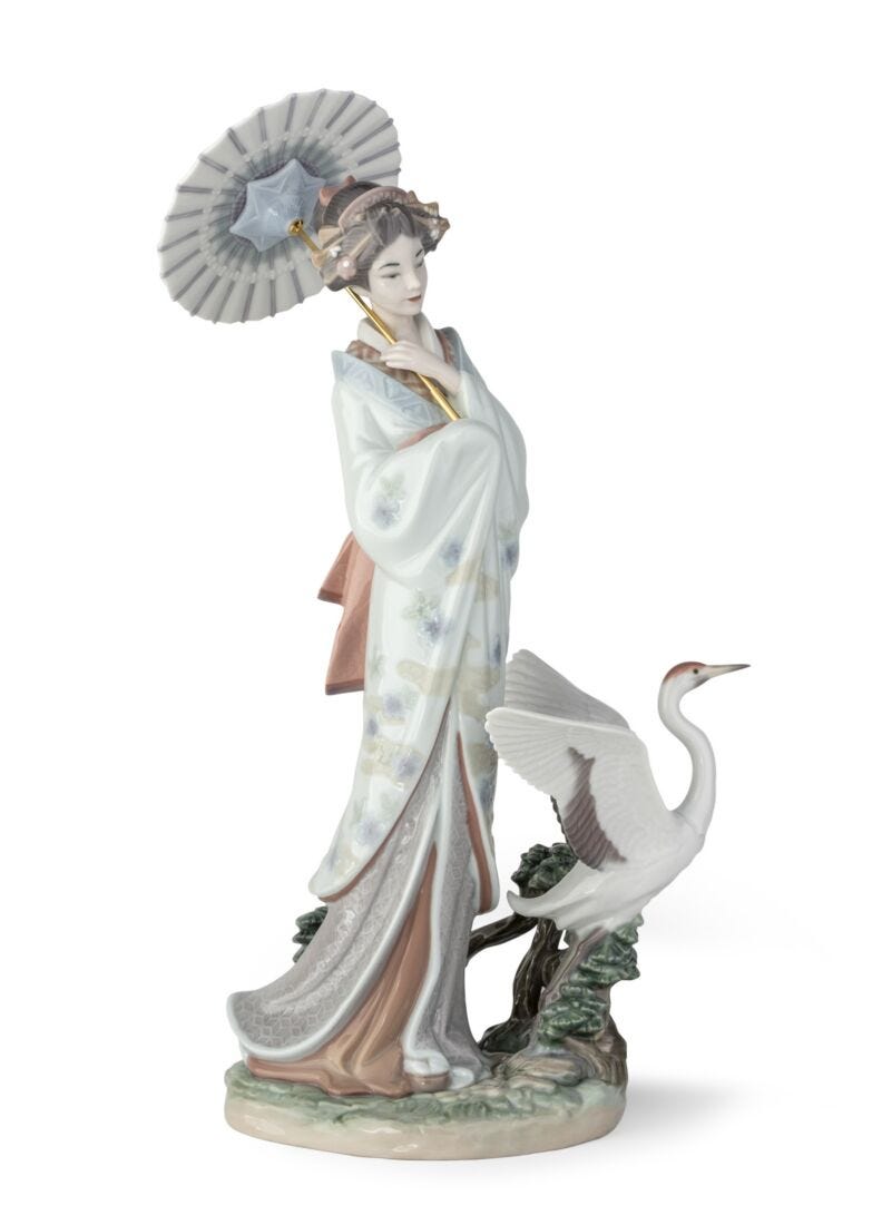 Lladro Japanese Portrait Woman Figurine