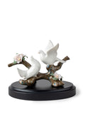 Lladro Doves on A Cherry Tree Figurine