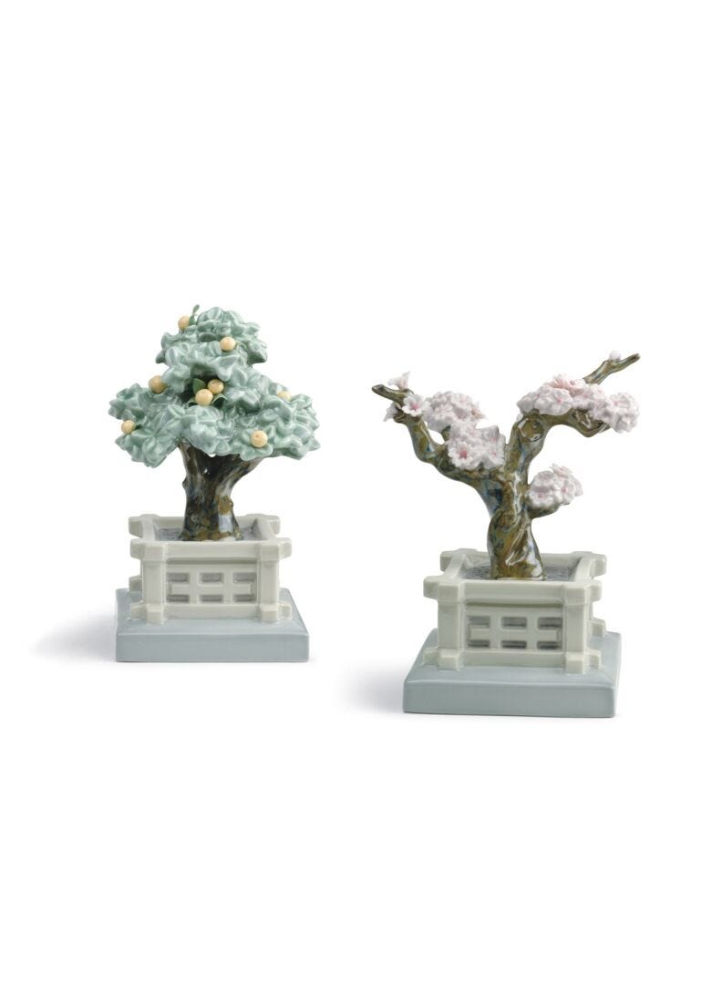 Lladro Japanese Tree Pots Figurine