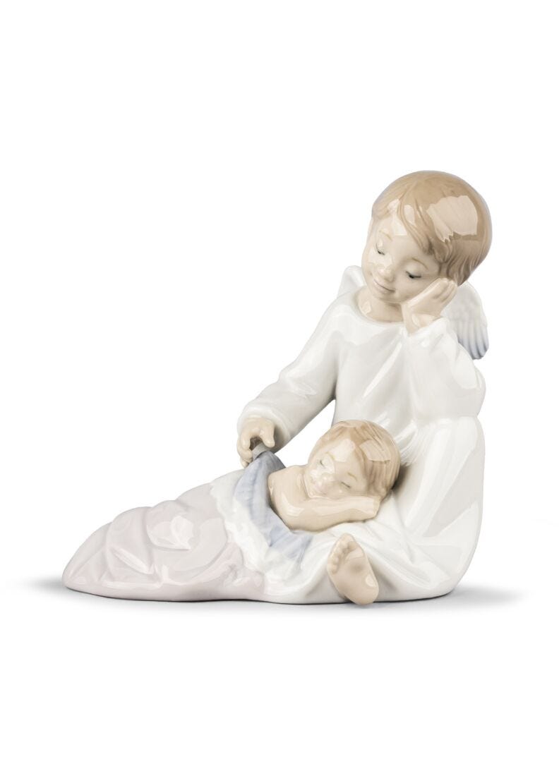 Lladro My Guardian Angel Pink Figurine