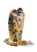 Lladro The Kiss Couple Sculpture Golden Lustre