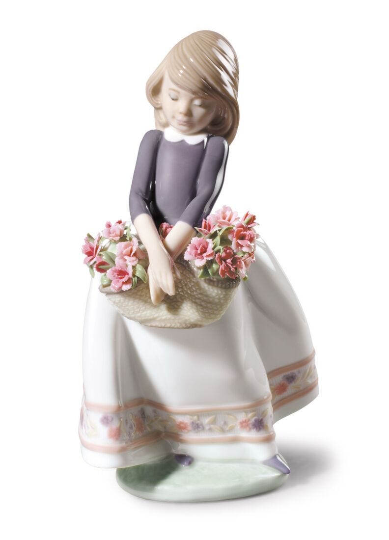 Lladro May Flowers Girl Figurine Special Version