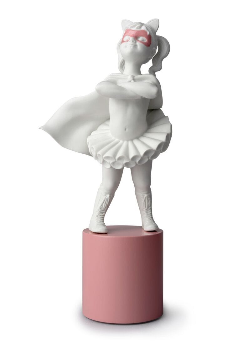 Lladro Im a Superheroine Girl Figurine