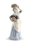 Lladro Flower Picking Sculpture