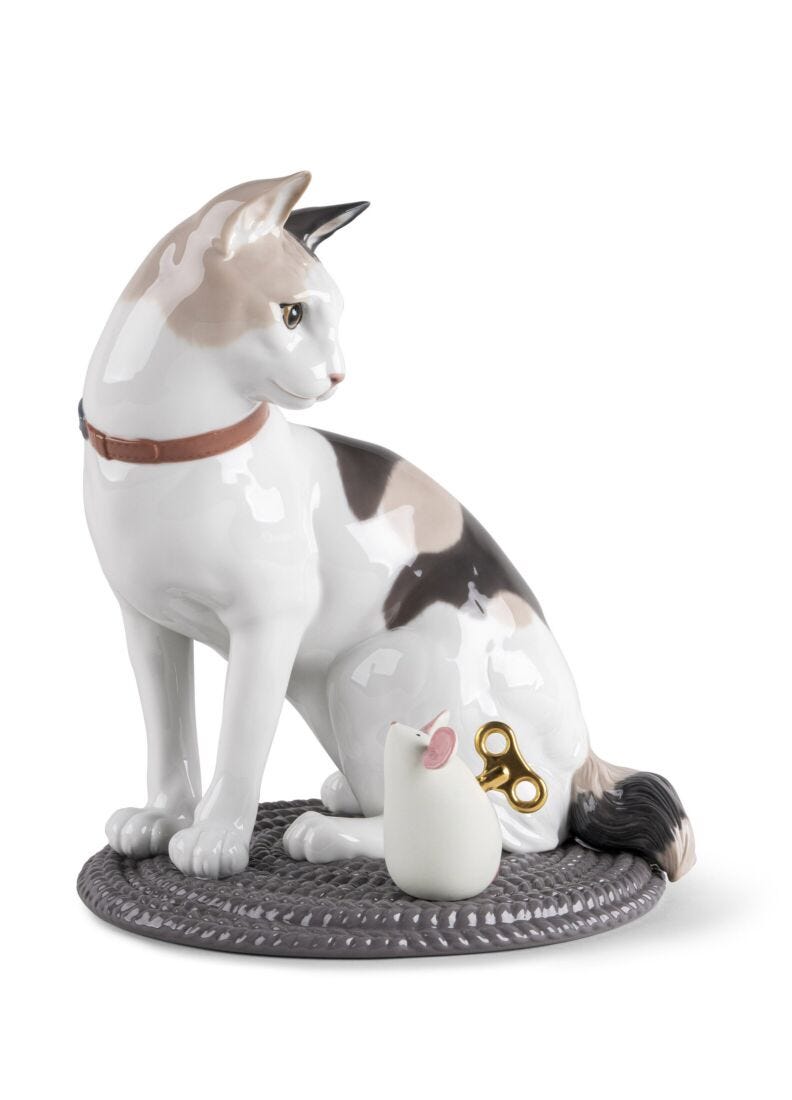 Lladro Cat and Mouse Game