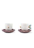 Lladro Set of 2 Cups and Saucers Kawki