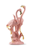 Lladro The Flamingos Sculpture Pink