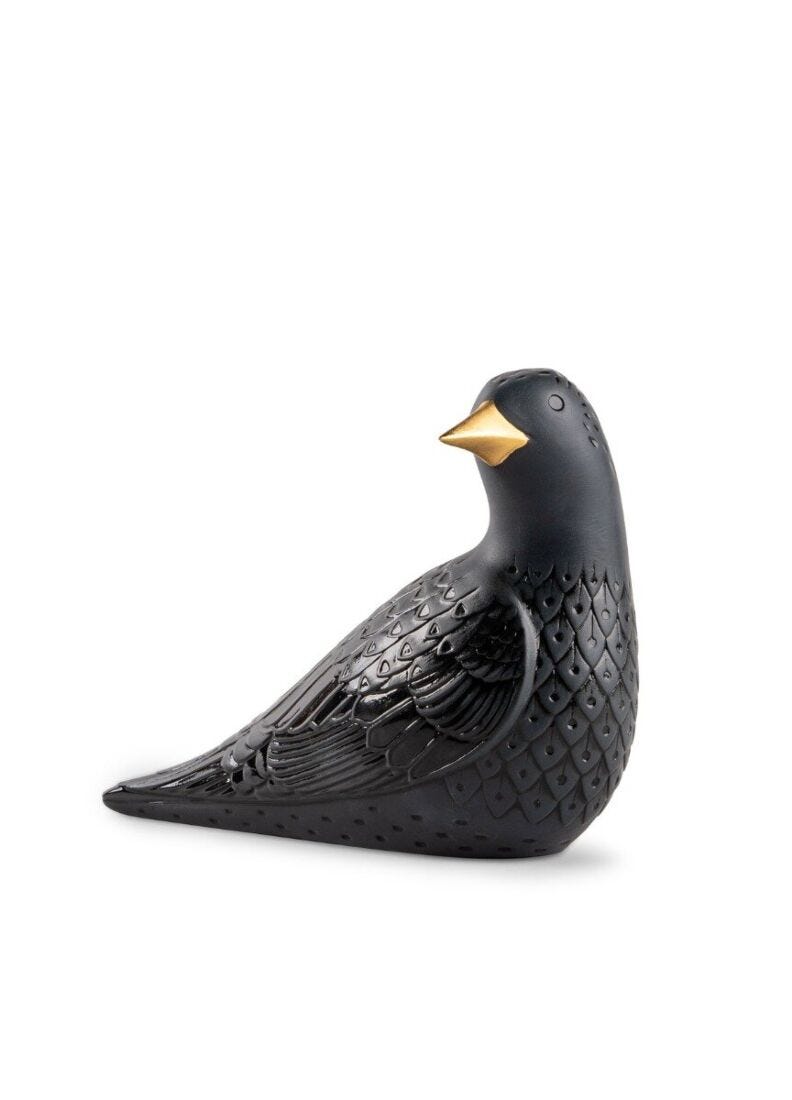 Lladro Starling II Figurine Black