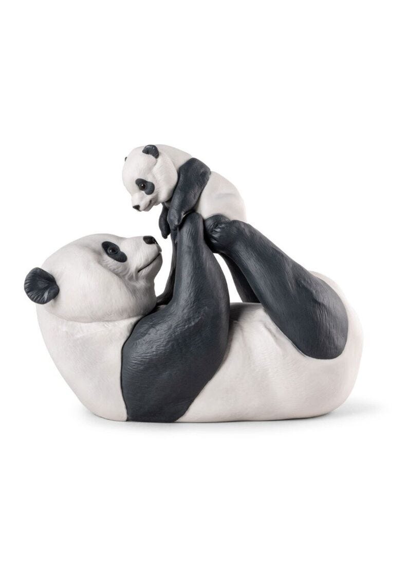 Lladro Mommy Panda Sculpture