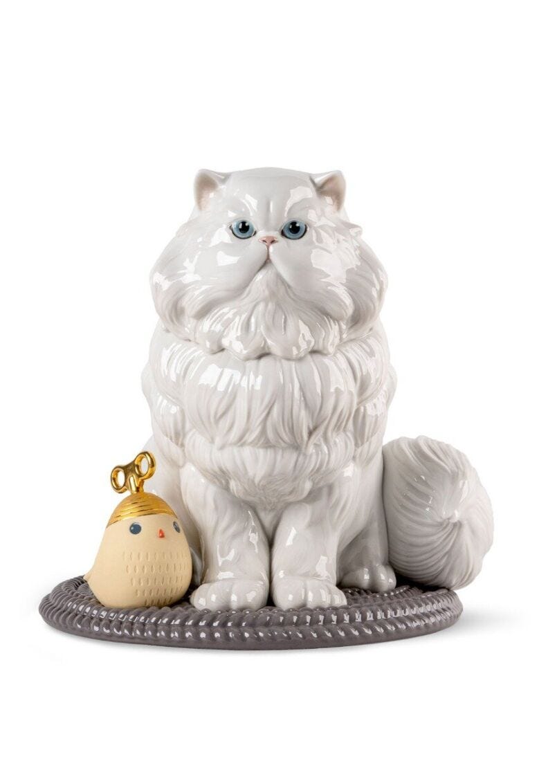 Lladro Persian Cat Sculpture