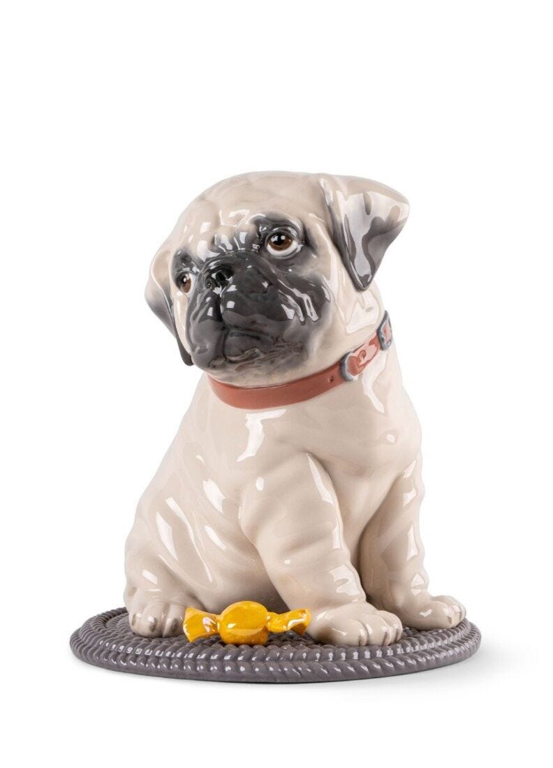 Lladro Puppie Pug Sculpture