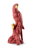Lladro Macaw Bird Sculpture Red Gold Limited Edition