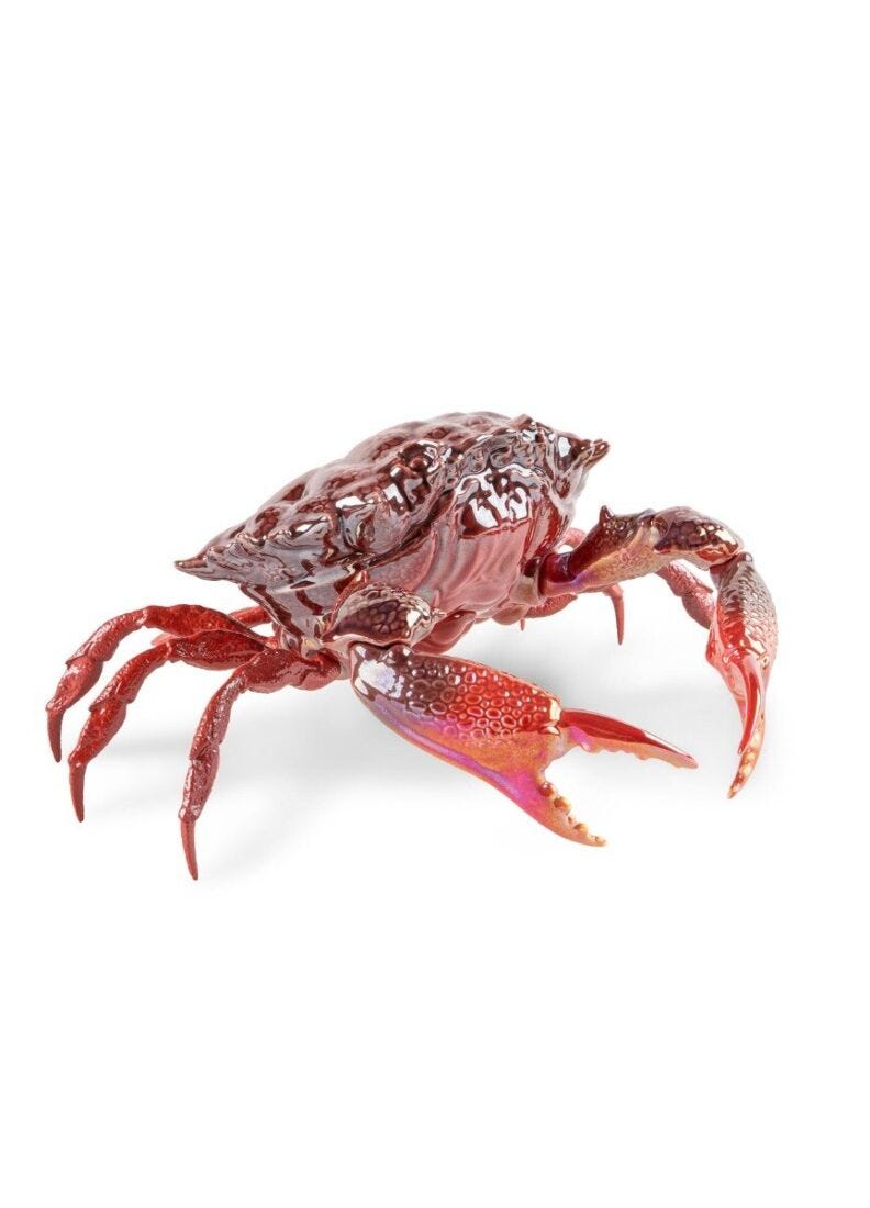 Lladro Crab Sculpture Red