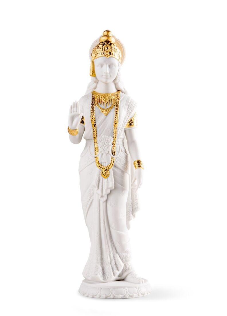 Lladro Sita Sculpture Golden Luster