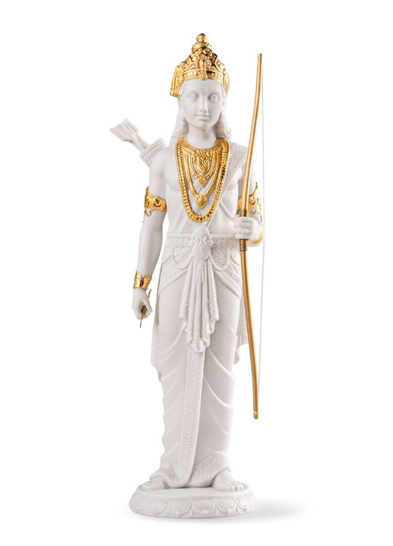 Lladro Lakshman Sculpture Golden Luster