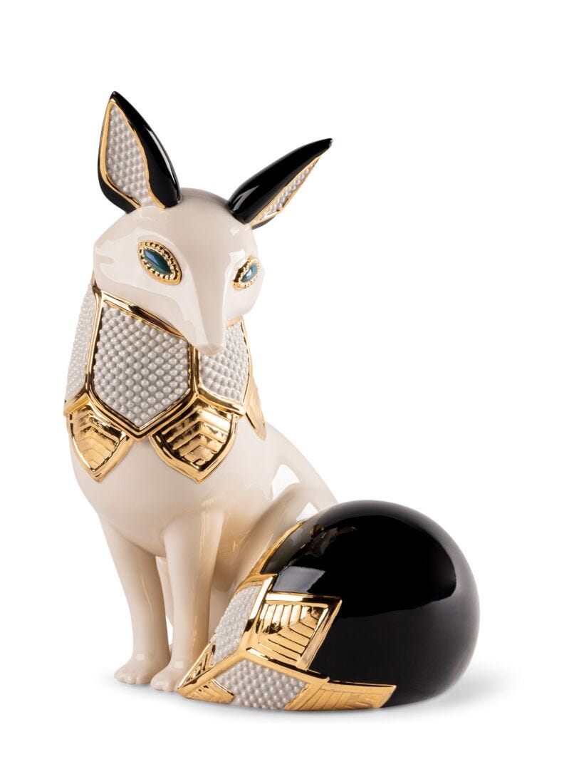 Lladro Fox Jewel Sculpture
