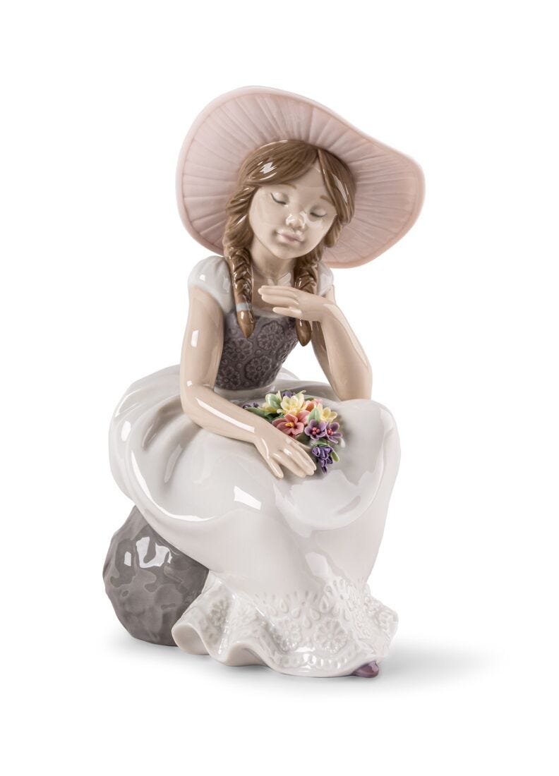 Lladro Spring has Come Girl Sculpture