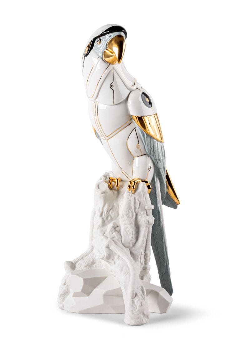 Lladro Macaw Bird Cyborg Sculpture