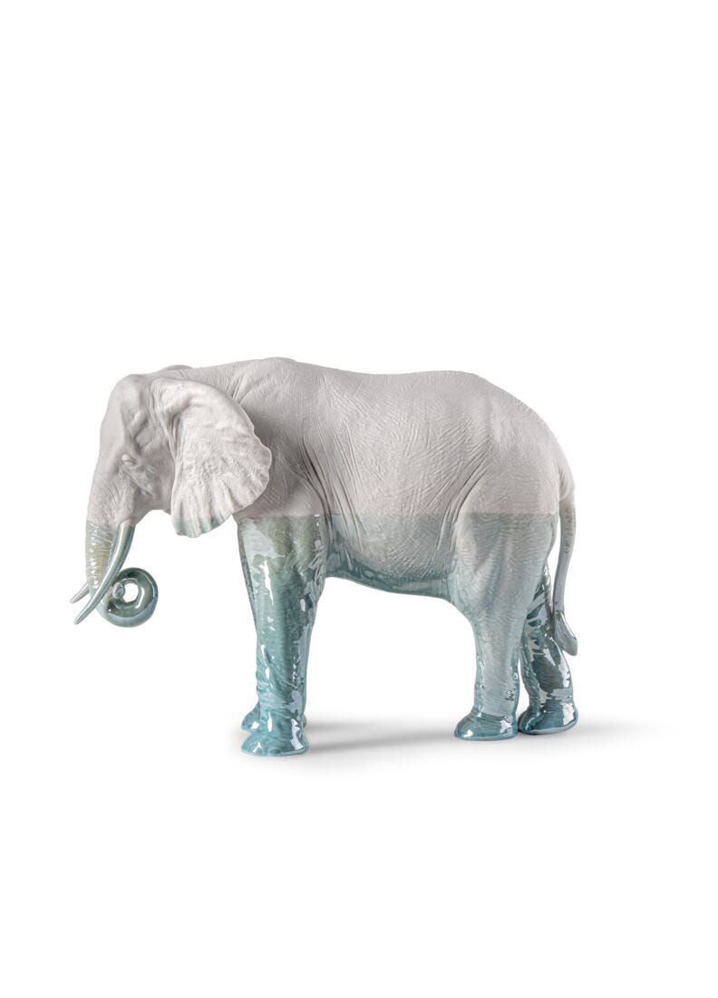 Lladro Elephant Underwater Sculpture