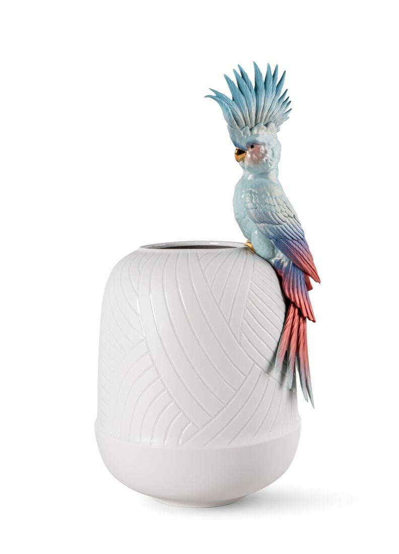 Lladro Cockatoo Vase