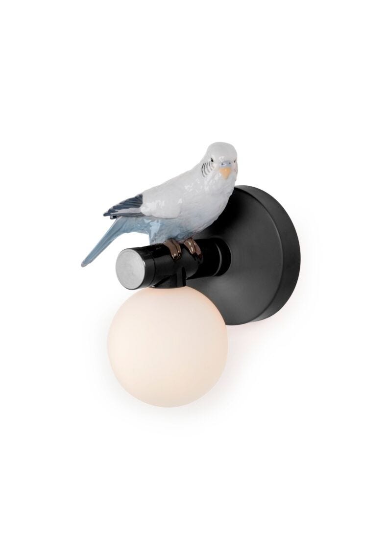 Lladro Parrot Wall Light Right Black UK