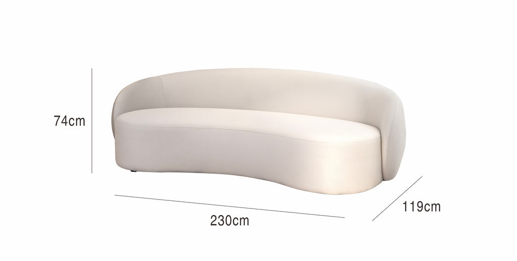 Araco Atelier Willow 3 Seater Sofa Cinder