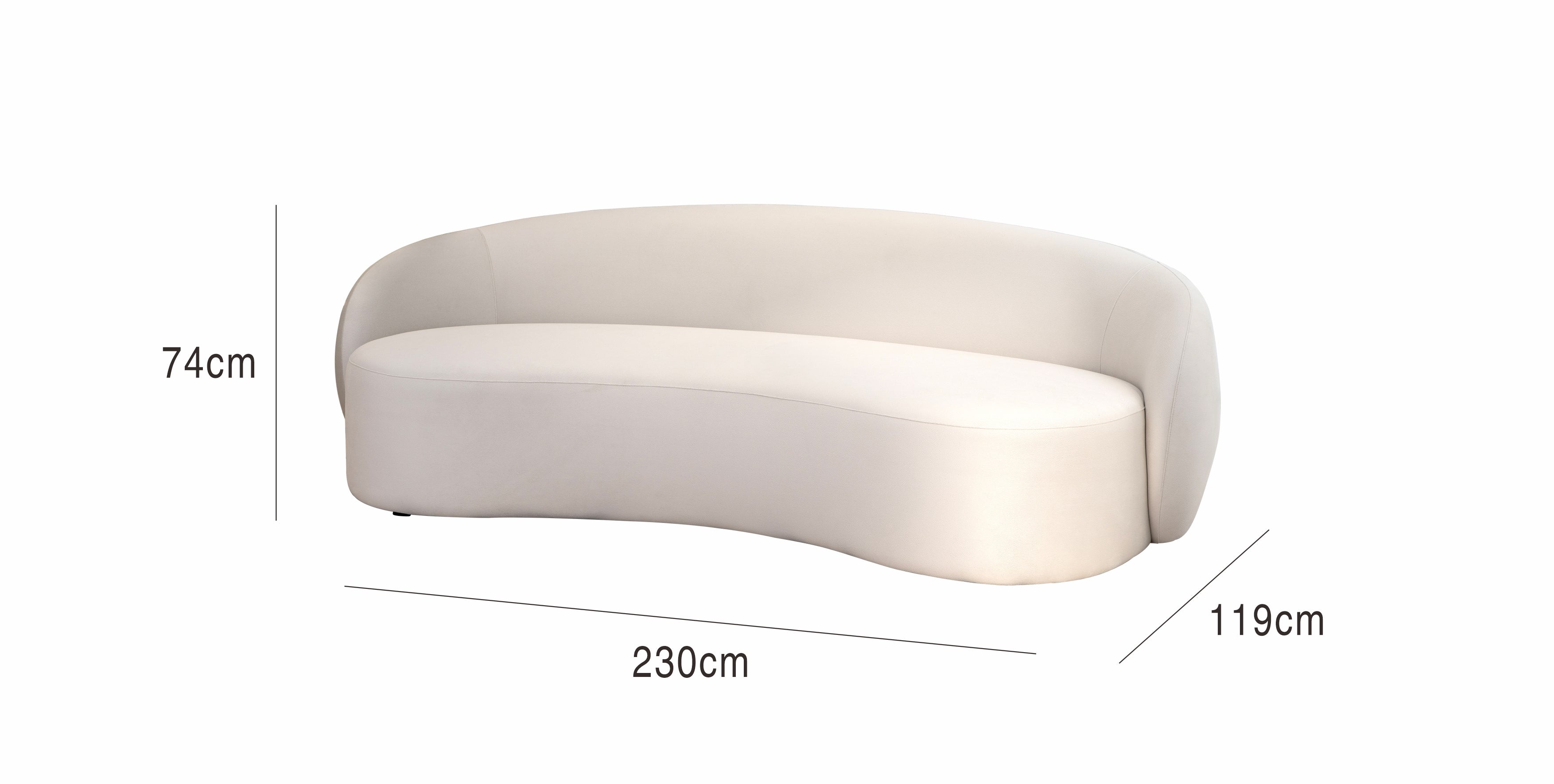 Araco Atelier Willow 3 Seater Sofa Laurel