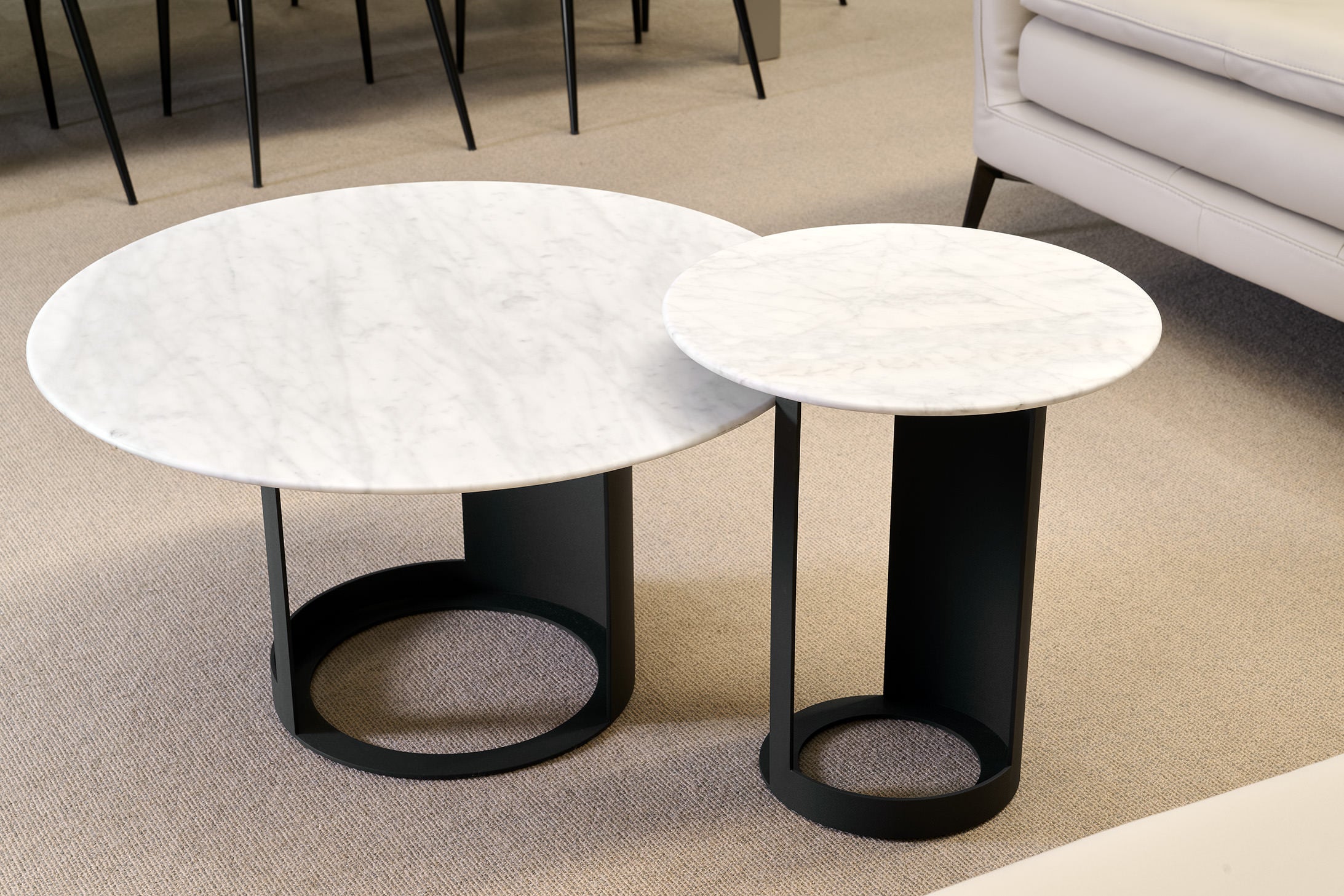 Tommy Franks Alban Carrara white coffee table, alternate view