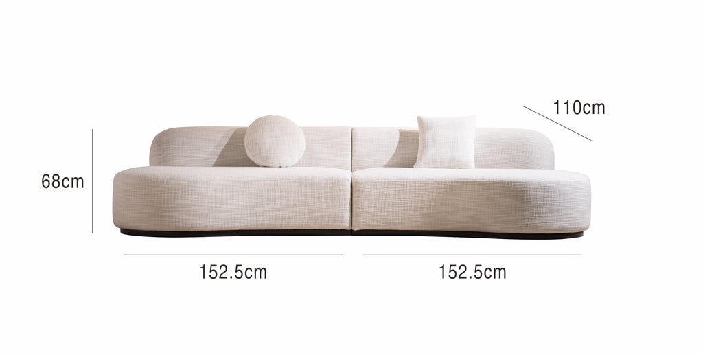 Araco Atelier Coco 4 Seater Sofa Cinder