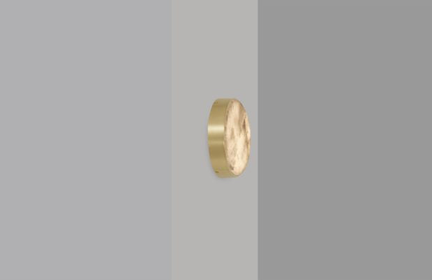 CTO Lighting Anvers Flush Small Wall Light satin brass