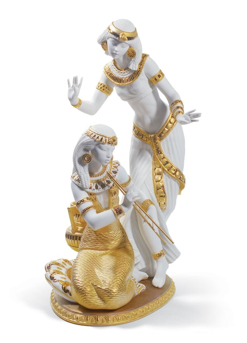 Lladro Dancers from The Nile Figurine Golden Lustre Limited Edition