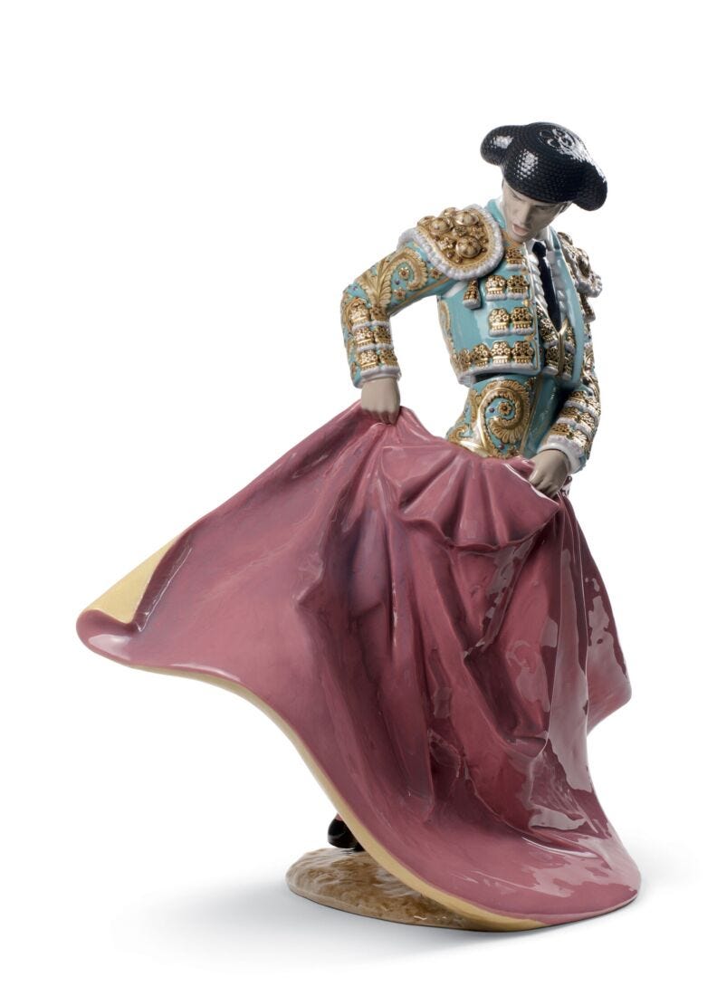 Lladro Matador Man Sculpture Green Outfit Limited Edition