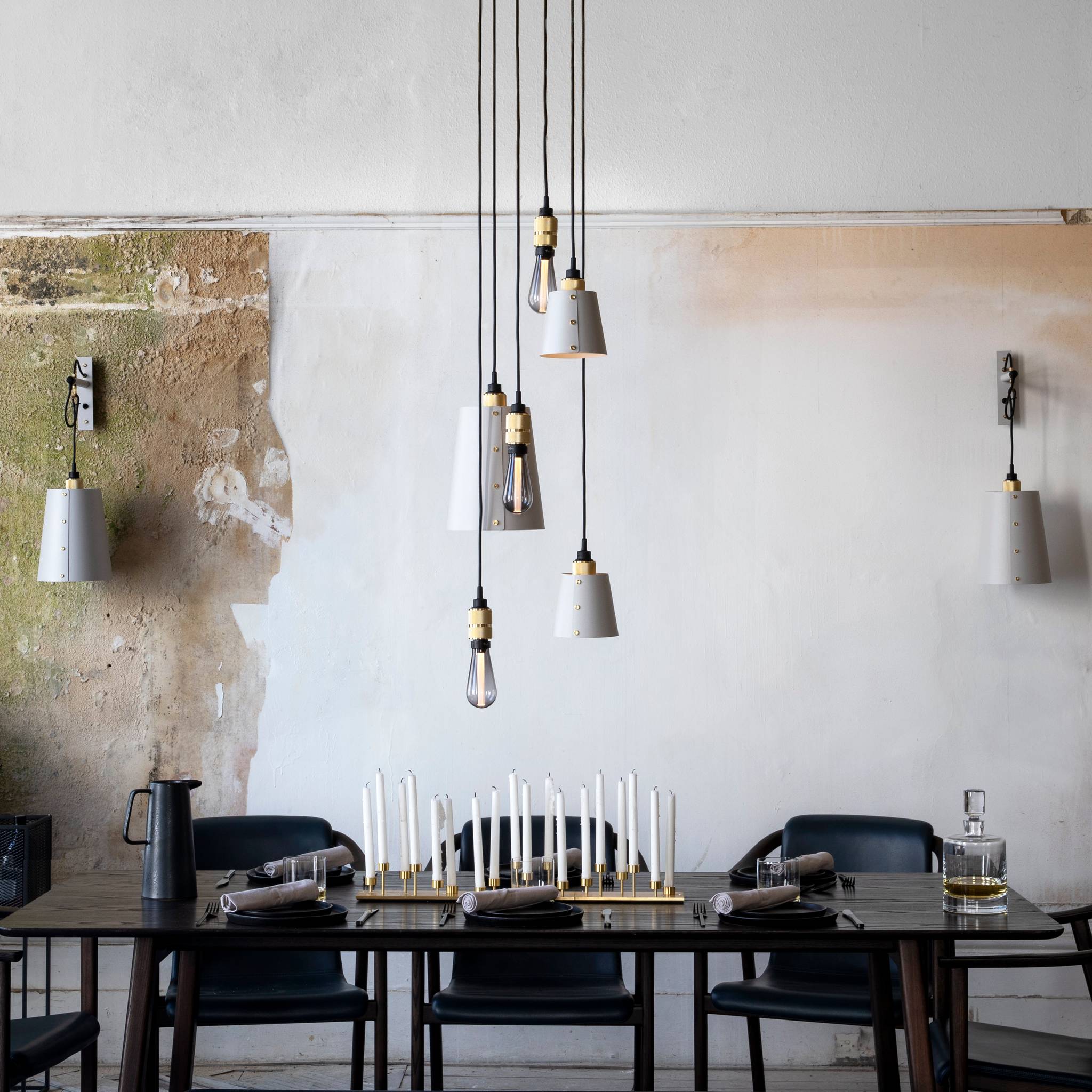 Buster + Punch Hooked stone shades with brass, lifestyle