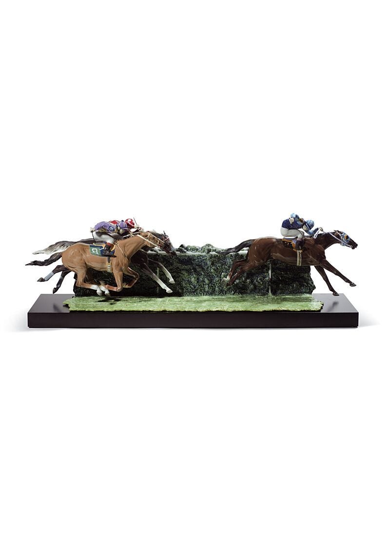 Lladro At The Derby Horses Sculpture Limited Edition