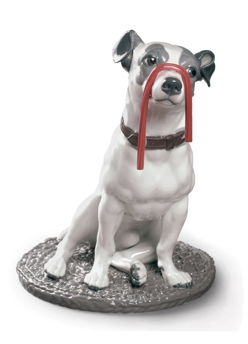 Lladro Jack Russell with Licorice Dog Figurine