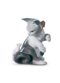 Lladro Cat and Mouse Figurine