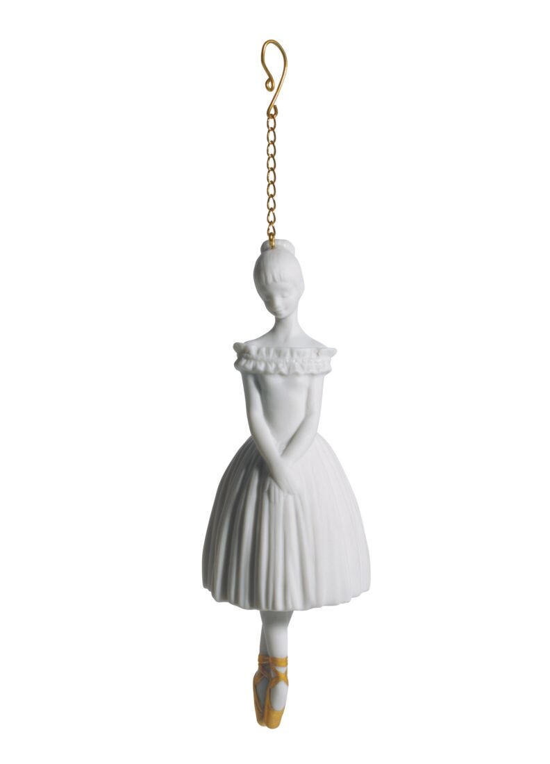 Lladro Ballerina Christmas Ornament Golden Lustre