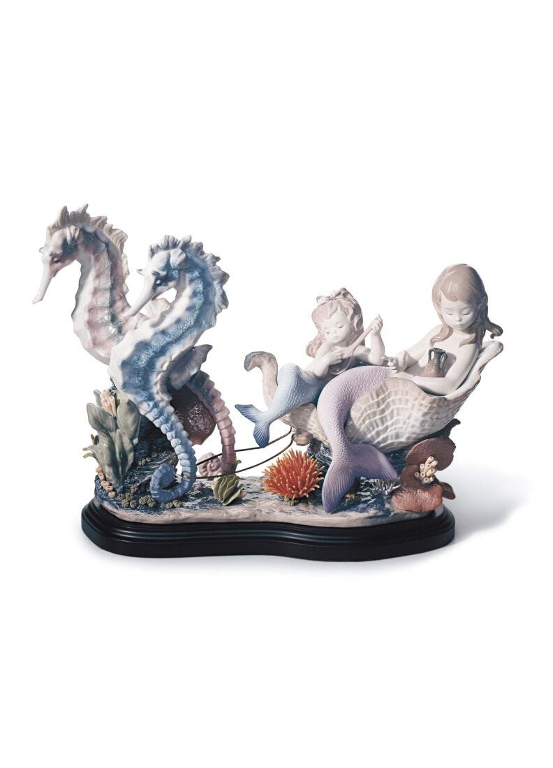 Lladro Underwater Journey Mermaid Figurine Limited Edition