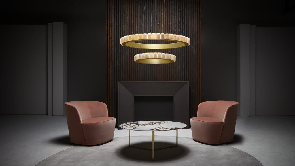 CTO Lighting Avalon Halo Ceiling Rose luxury lighting by Araco Interiors