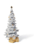 Lladro O Christmas Tree Figurine Golden Lustre