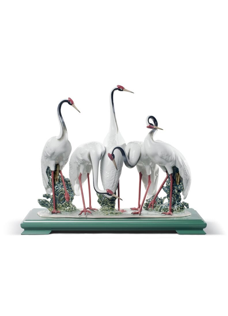 Lladro Flock of Cranes Sculpture Limited Edition