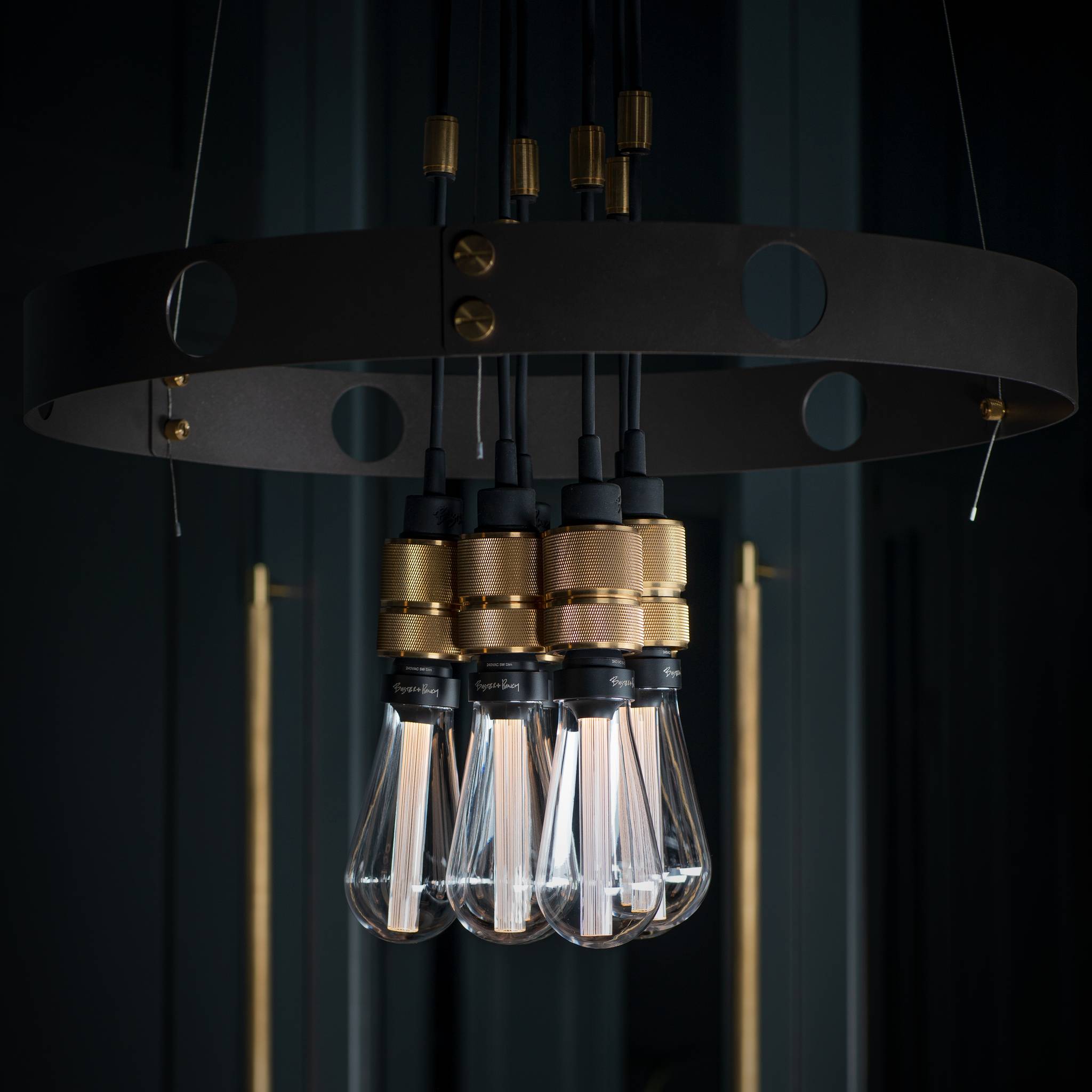 Buster + Punch Hero Light with crystal bulbs, lifestyle