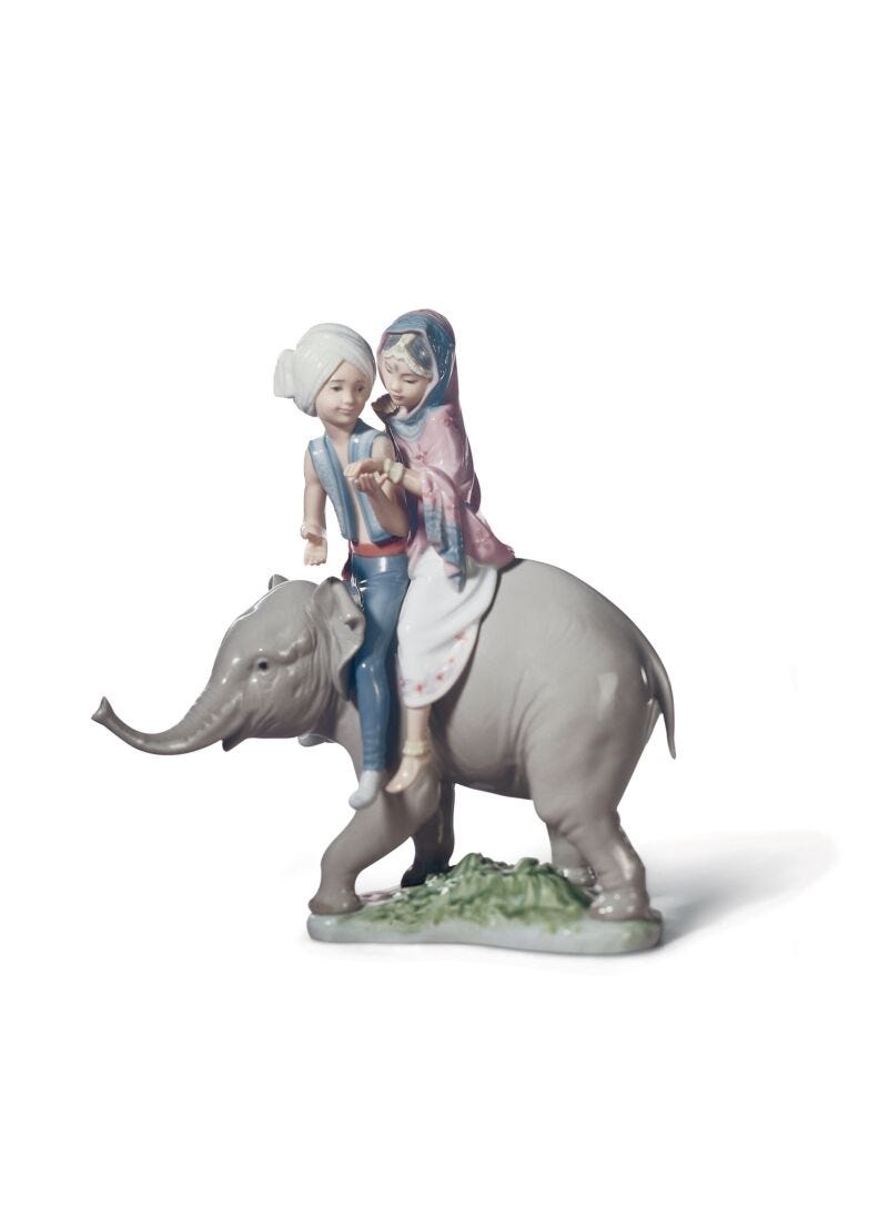 Lladro Hindu Children Figurine